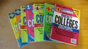 US News college rankings books